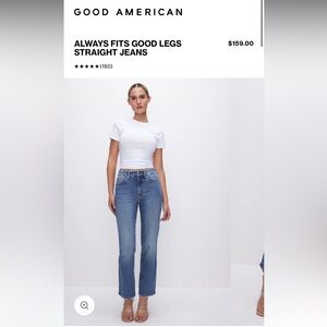 Always Fits Good Legs Straight Jeans by Good American